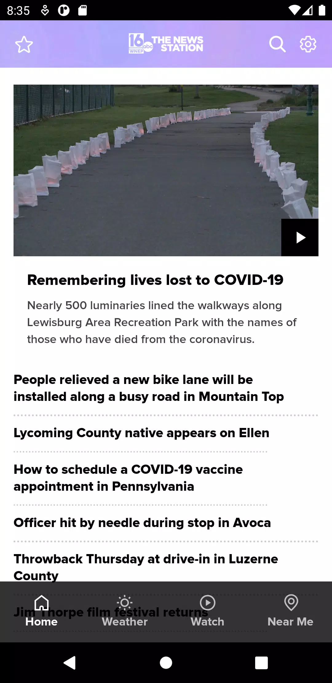 WNEP The News Station ဖန်သားပြင်ဓာတ်ပုံ 3