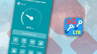 4G LTE, 5G network speed meter ဖန်သားပြင်ဓာတ်ပုံ 1