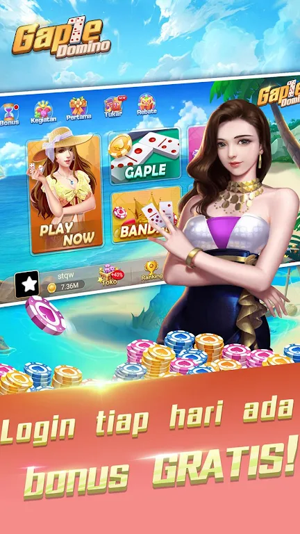Domino Gaple: QQ 99 dan Texas Lokal Indo應用截圖第1張