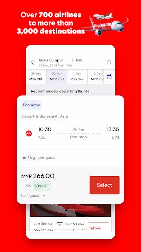 AirAsia MOVE: Flights & Hotels Captura de pantalla 1