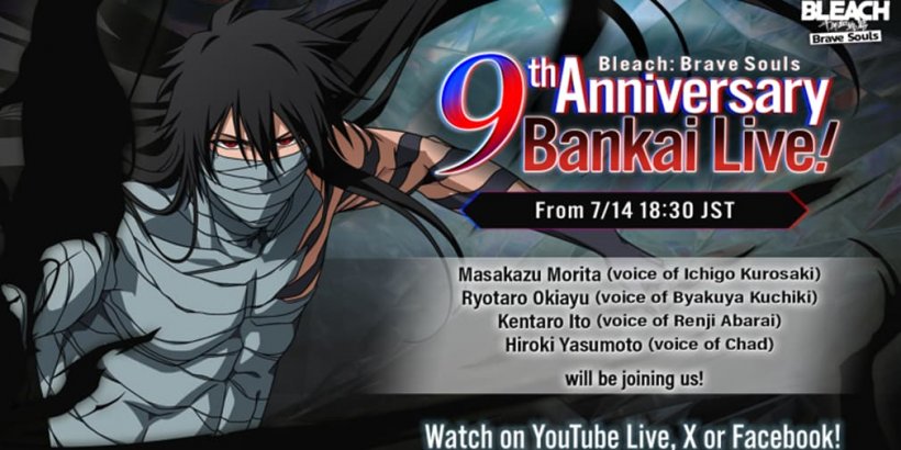 Bleach: matapang na kaluluwa upang gunitain ang ika-9 na anibersaryo na may espesyal na live-stream na nagtatampok ng orihinal na VAS
