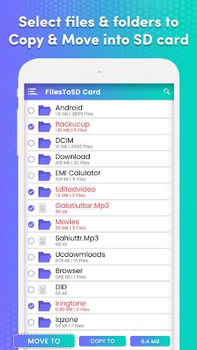 Transfer phone to SD Card – Fi Скриншот 2