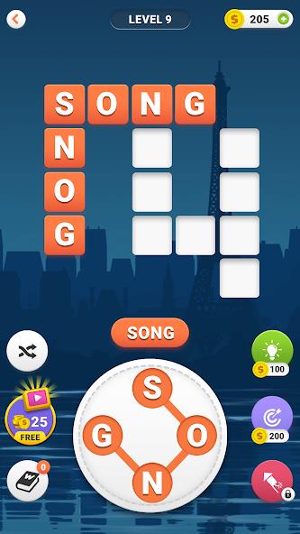 Word Search: Crossword puzzle Mod Скриншот 2