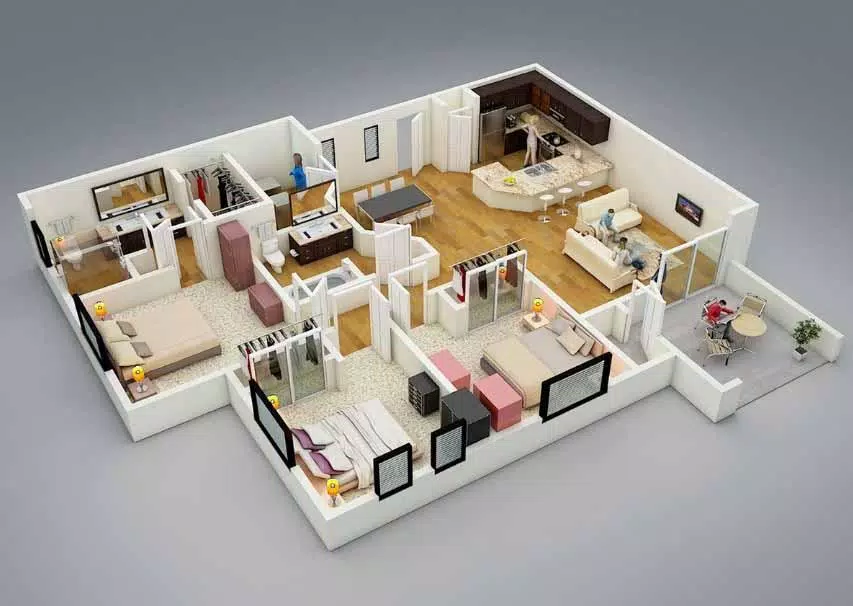 3D small house design Captura de pantalla 2
