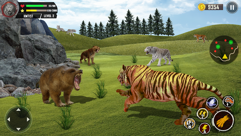 Tiger Simulator 3D Animal Game Скриншот 3