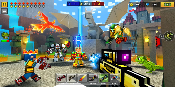 menu mod pixel pistola 3d
