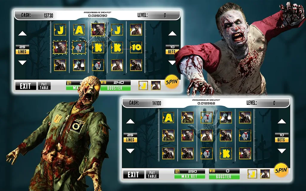 Casino Walking Zombie Slots Machine Скриншот 4