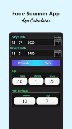 Face Scanner - Age Calculator Zrzut ekranu 2