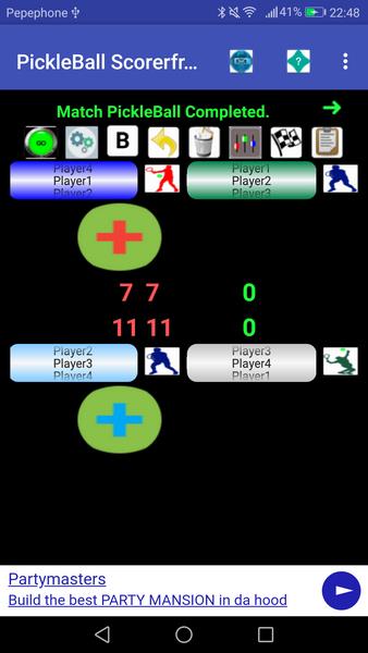 PickleBall Scorer plus online Radio, play music/vi應用截圖第3張