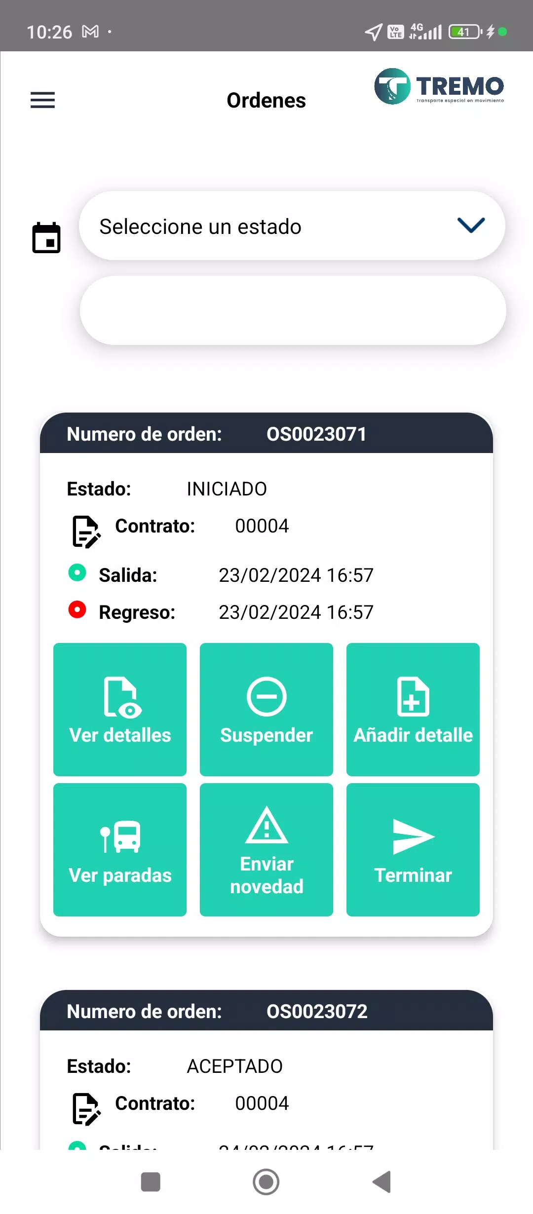 Tremo conductor 스크린샷 2