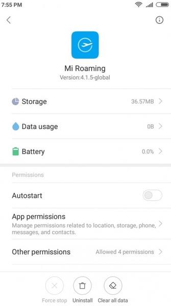 Mi Roaming Tangkapan skrin 1