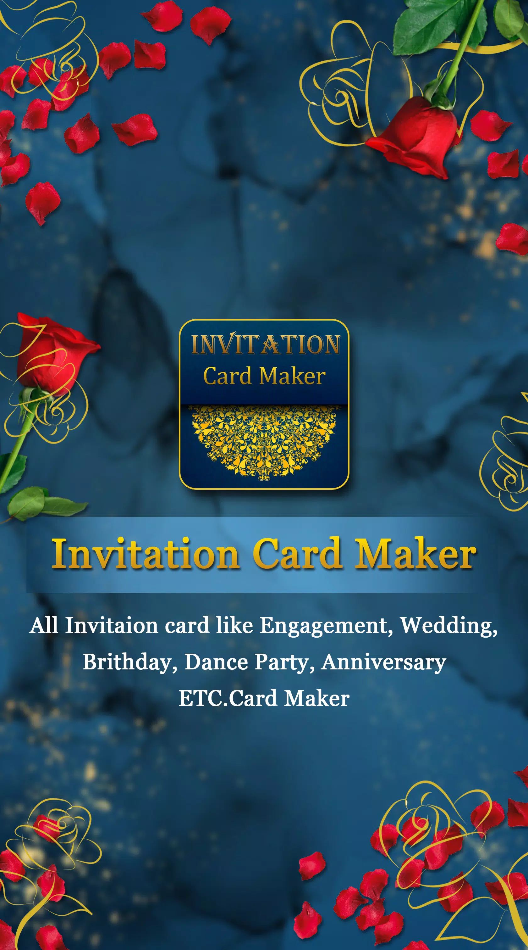 Invitation Card Maker Tangkapan skrin 1