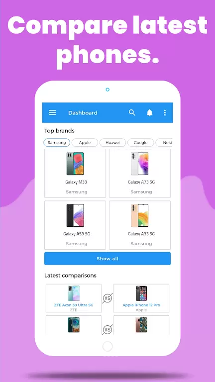 сравнение телефонов Скриншот 1