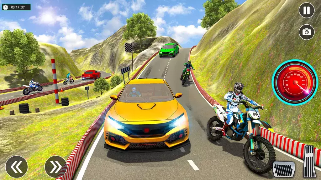 Sports Car vs Bike Racing Скриншот 2