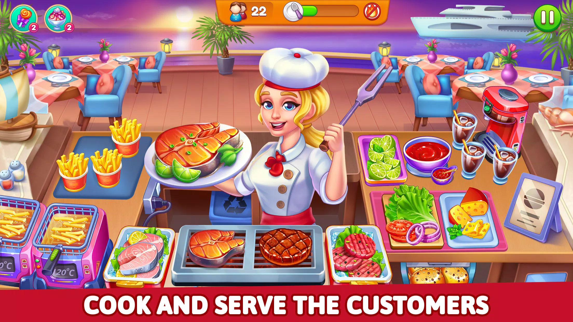 Cooking Restaurant Food Games Schermafbeelding 3