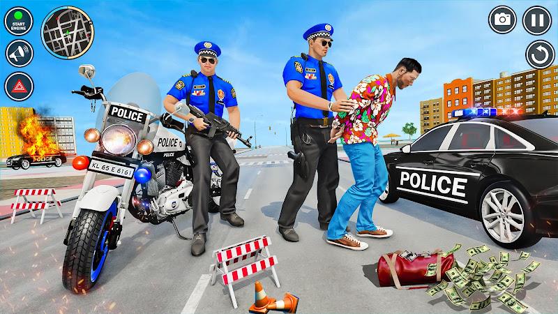 Police Motor Bike Crime Chase Tangkapan skrin 4