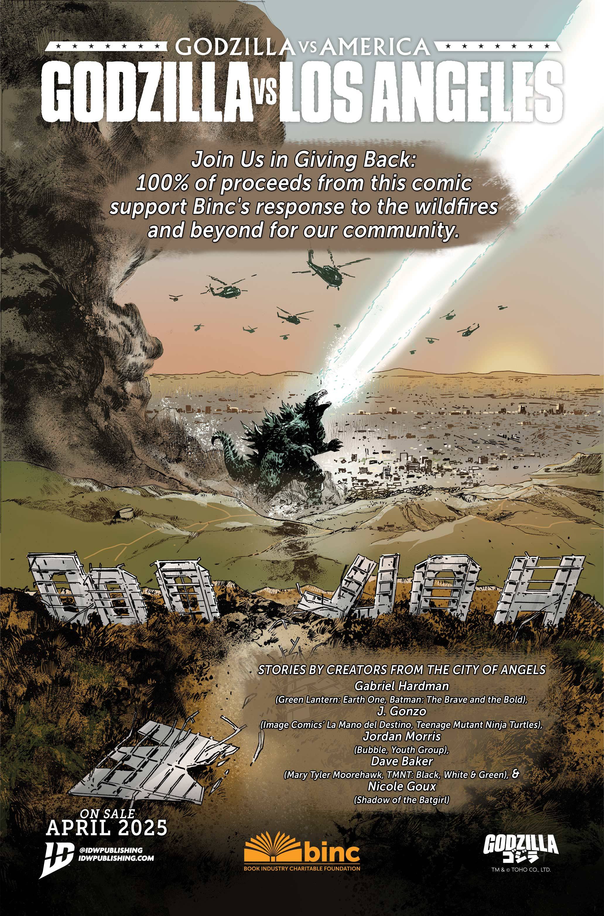 Godzilla vs. LA Benefici del film Sollievo per incendi