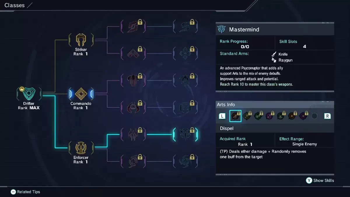 Opcja klasy Mastermind w Xenoblade Chronicles x