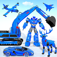 Schermata Snow Excavator Robot Car Games 1