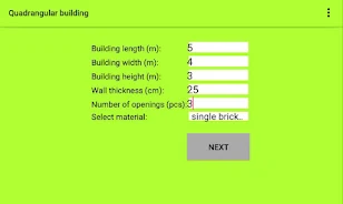 Construction calculator Screenshot 2