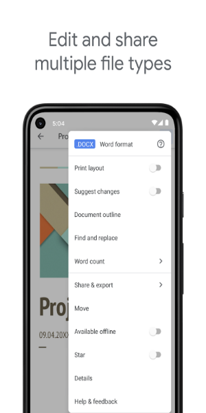 Google Docs Zrzut ekranu 3