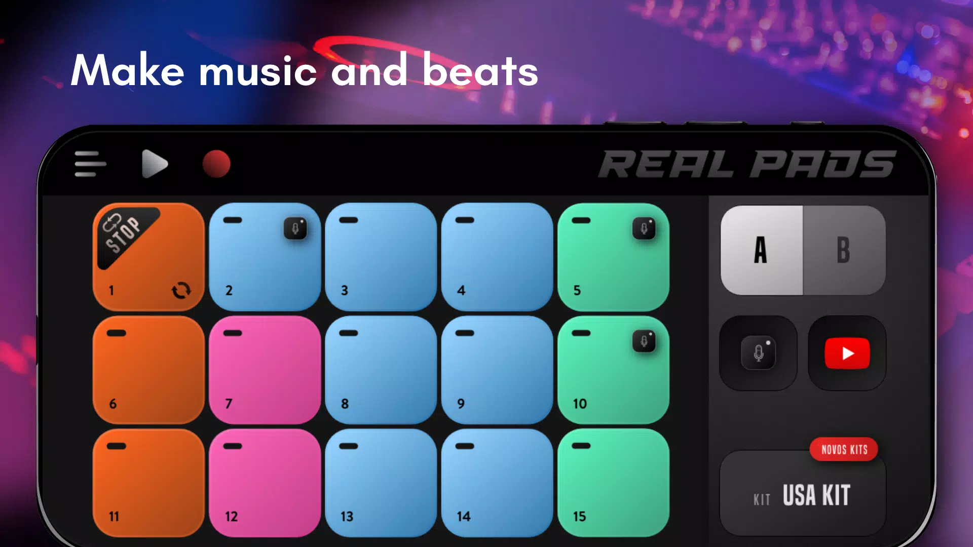 Real Drum Pad: electro beats Screenshot 1