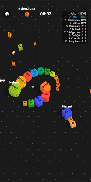 Schermata Snake Cube Arena: Merge 2048 2