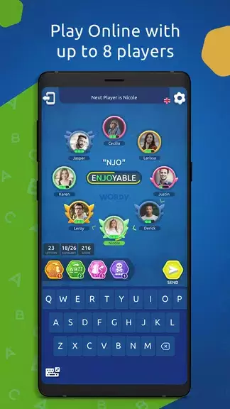 Wordy - Multiplayer Word Game Скриншот 1
