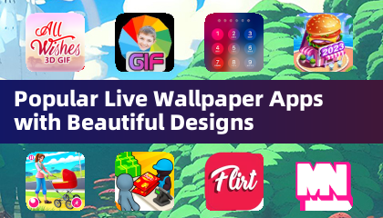 아름다운 디자인을 가진 인기 있는 라이브 벽지 앱